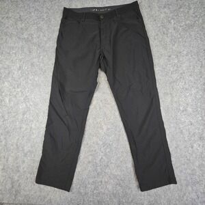 Western Rise AT Slim Rivet Pants Mens 36 Black Nylon Stretch Travel SS18-WR-MTP